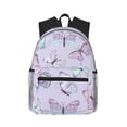 thumbnail image 1 of Pofeuu Purple Butterfly Print Laptop Backpack Travel Canvas Backpack for School Lightweight and Comfortable Backpack College Backpack Schoolbag, 1 of 6