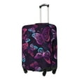 Pofeuu Purple Butterfly Print Luggage Suitcase Cover Protector Luggage