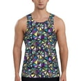 thumbnail image 1 of Pofeuu Purple-Gold Triangles Print Men's Workout Tank Tops Sleeveless Muscle Gym Shirt Quick Dry-3X-Large, 1 of 7