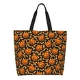 thumbnail image 1 of Pofeuu Quirky Corn Pumpkin Print Reusable Grocery Bags - Washable, Foldable, Packable Tote, Large Handles, Heavy Duty, Zippered Top Pouch, 1 of 8