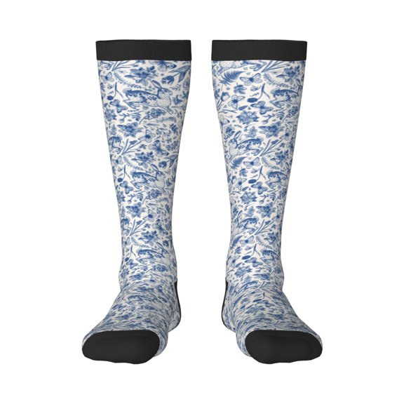 Pofeuu Rabbit And Butterfly Print Stockings, Adult Running Hiking Socks for Youth and Adult