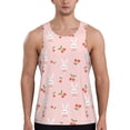 thumbnail image 1 of Pofeuu Rabbit And Cherry Print Men's Workout Tank Tops Sleeveless Muscle Gym Shirt Quick Dry-Small, 1 of 7