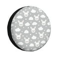 thumbnail image 1 of Pofeuu Rabbit And Cloud Print Spare Tire Wheel Cover for Car Truck SUV Camper Universal Fit Spare Tire Cover RV Spare Tire Covers-17 inch, 1 of 6