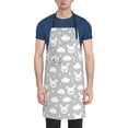 thumbnail image 1 of Pofeuu Rabbit And Cloud Print Waterproof Apron with Pockets Adjustable Cooking Aprons Kitchen Bib for Baking Household Cleaning, 1 of 8