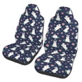 thumbnail image 1 of Pofeuu Rabbit And Flower Print Automotive Car Seat Covers Flat Cloth Full Set Seat Covers,Car Seat Covers front seats for Cars Trucks and SUVs(Two packs), 1 of 7