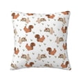 thumbnail image 1 of Pofeuu Rabbit And Squirrel Print Double-sided plush pillowcase Square Throw Pillow Covers Pillows Cover for Living Room Bedroom Sofa Couch Cushion Cover（No pillow core）-18"x18", 1 of 7