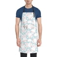 thumbnail image 1 of Pofeuu Rabbit And Star Print Waterproof Apron with Pockets Adjustable Cooking Aprons Kitchen Bib for Baking Household Cleaning, 1 of 8