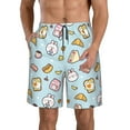 thumbnail image 1 of Pofeuu Rabbit Burger Coffee Prin Men's Swim Trunks Quick Dry Bathing Suit Swimming Board Shorts Mesh Lining Beach Swimwear-Medium, 1 of 6
