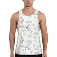 thumbnail image 1 of Pofeuu Rabbit Eating Print Men's Workout Tank Tops Sleeveless Muscle Gym Shirt Quick Dry-4X-Large, 1 of 7