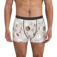 thumbnail image 1 of Pofeuu Rabbit In Space Print Men’s Boxer Briefs, Moisture-Wicking Underwear, Regular,Trunk-Small, 1 of 5
