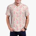 thumbnail image 1 of Pofeuu Rabbit Print Men's Loose Fit Midweight Short-Sleeve Pocket Polo-XX-Large, 1 of 6