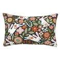 thumbnail image 1 of Pofeuu Rabbits on Floral Print Polyester Microfiber Plush Pillowcases, Super Soft and Cozy Pillow Case Covers with Envelop Closure（Pillow core not included）-20"x30", 1 of 6
