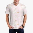 thumbnail image 1 of Pofeuu Rainboe And Rabbit Print Men's Loose Fit Midweight Short-Sleeve Pocket Polo-Medium, 1 of 6