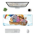 thumbnail image 1 of Pofeuu Rainbow Animals on Noah's Ark Print Desk Mat for Keyboard and Mouse，Computer Desk Matt for Desktop，Large Mouse Pad for Desk，Desk Pads on Top of Desks 12x31.5in, 1 of 8