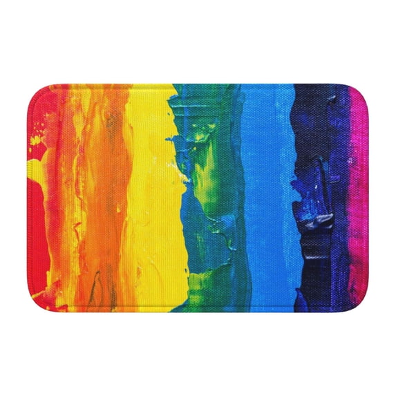 Pofeuu Rainbow Colored Print Hem Mat 40x60 - Multipurpose Doormat for Indoor & Outdoor Use - Welcome Your Guests with our Entrance Mat