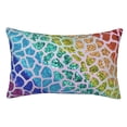 thumbnail image 1 of Pofeuu Rainbow Glitter Print Polyester Microfiber Plush Pillowcases, Super Soft and Cozy Pillow Case Covers with Envelop Closure（Pillow core not included）-16"x24", 1 of 6