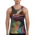 thumbnail image 1 of Pofeuu Rainbow Scales Fantasy Dragon Print Men's Workout Tank Tops Sleeveless Muscle Gym Shirt Quick Dry-3X-Large, 1 of 7