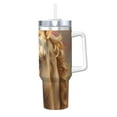 thumbnail image 1 of Pofeuu Rainbow White Horse Print 40oz Ice Bully With Handle And Straw Stainless Steel Vacuum Insulated Cup And 2 In 1 Straw Lid, 1 of 8