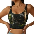 thumbnail image 1 of Pofeuu Realistic Style Cute Cat Print Sports Bra for Women Sexy Vest Yoga Running Gym Fitness Crop Bras Tops-XX-Large, 1 of 8