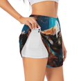 thumbnail image 1 of Pofeuu Realistic Turtle Print Women's Athletic Shorts Running Workout Shorts Tummy Control Quick Dry Gym Shorts with Pockets Double layer sports shorts-XX-Large, 1 of 7