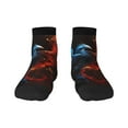 thumbnail image 1 of Pofeuu Red And Blue Fire Bird Print 30cm Socks, Adult Running Hiking Socks for Youth and Adult, 1 of 7