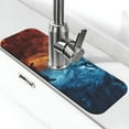 thumbnail image 1 of Pofeuu Red And Blue Fire Lion Print Splash Guard for Sink Faucet Sink Gadgets-Splash Guard Behind Faucet Drip Catcher for Kitchen, Bathroom,Sink Mat, 1 of 7