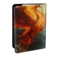 thumbnail image 1 of Pofeuu Red And Blue Fire Peacock Print Travel Document Organizer Passport Holder Men Women for Family (6.5 in x 4.5 in),Wallet Holder Credit Card Clutch Bag Case, 1 of 5