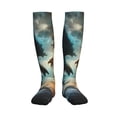 thumbnail image 1 of Pofeuu Red And Blue Flame Wave Dragon Print Compression Socks for Women & Men Circulation - Best Support for Nurses,Running,Athletic,Sports, 1 of 7