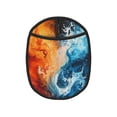 thumbnail image 1 of Pofeuu Red And Blue Waves Print Silicone Pot Mat Mitten With Hanging Loop Heat Resistant Oven Mitts Non-Slip Bbq Baking Smoking Potholders, 1 of 7