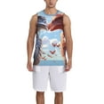 thumbnail image 1 of Pofeuu Red And White Bird Couple Print Basketball Jersey, Shirts for Men Youth Basketball Jersey Crew Neck-Medium, 1 of 6