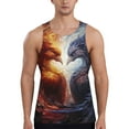 thumbnail image 1 of Pofeuu Red And White Fire Bird Print Men's Workout Tank Tops Sleeveless Muscle Gym Shirt Quick Dry-XX-Large, 1 of 7