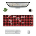thumbnail image 1 of Pofeuu Red Buffalo Plaid Print Desk Mat for Keyboard and Mouse，Computer Desk Matt for Desktop，Large Mouse Pad for Desk，Desk Pads on Top of Desks 12x31.5in, 1 of 8