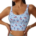 thumbnail image 1 of Pofeuu Red Cherries Print Sports Bra for Women Sexy Vest Yoga Running Gym Fitness Crop Bras Tops-Large, 1 of 8