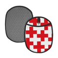 thumbnail image 1 of Pofeuu Red Cross 1 Print Silicone Pot Mat Mitten With Hanging Loop Heat Resistant Oven Mitts Non-Slip Bbq Baking Smoking Potholders, 1 of 7