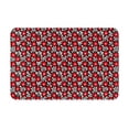 thumbnail image 1 of Pofeuu Red Floral Print Flannel Doormats Rug16"x24"Rug Washable Doormats Indoor Outdoor Rugs for Layered Front Door Mats, Porch, Kitchen, Entryway, 1 of 7