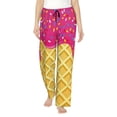 thumbnail image 1 of Pofeuu Red Ice Cream Print Women's Fashion Pajama Pants with Pockets Comfy Drawstring Sleep Lounge Bottoms-Large, 1 of 6