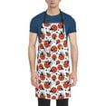 thumbnail image 1 of Pofeuu Red Ladybugs Print Waterproof Apron with Pockets Adjustable Cooking Aprons Kitchen Bib for Baking Household Cleaning, 1 of 8