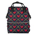 thumbnail image 1 of Pofeuu Red Rooster Print Diaper Bag Backpack, Multifunction Travel Pack Maternity Baby Changing Bags, Large Capacity, Waterproof, 1 of 6