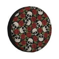 thumbnail image 1 of Pofeuu Red Rose Skull Print Spare Tire Wheel Cover for Car Truck SUV Camper Universal Fit Spare Tire Cover RV Spare Tire Covers-17 inch, 1 of 6