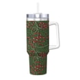 thumbnail image 1 of Pofeuu Red Snake Print 40oz Ice Bully With Handle And Straw Stainless Steel Vacuum Insulated Cup And 2 In 1 Straw Lid, 1 of 8
