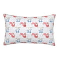 thumbnail image 1 of Pofeuu Red Squirrel And Blue Rabbit Print Polyester Microfiber Plush Pillowcases, Super Soft and Cozy Pillow Case Covers with Envelop Closure（Pillow core not included）-20"x30", 1 of 6