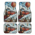 thumbnail image 1 of Pofeuu Red Train Hot Air Balloon Print Car Foot Mat Set of 4 Pieces - All-Weather Full Set Floor Mats for Cars Trucks SUVs, 1 of 7