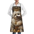 thumbnail image 1 of Pofeuu Regal Dog In Royal Attire Print Aprons with Pockets, Cute Aprons for Kitchen, Cooking, Server, Barber, Chef Apron, 1 of 7