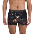 thumbnail image 1 of Pofeuu Regal Stag In Forest Print Men’s Boxer Briefs, Moisture-Wicking Underwear, Regular,Trunk-Large, 1 of 5