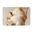 thumbnail image 1 of Pofeuu Relaxing Cat With Tea Print Flannel Doormats Rug16"x24"Rug Washable Doormats Indoor Outdoor Rugs for Layered Front Door Mats, Porch, Kitchen, Entryway, 1 of 7