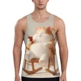 thumbnail image 1 of Pofeuu Relaxing Cat With Tea Print Men's Workout Tank Tops Sleeveless Muscle Gym Shirt Quick Dry-, 1 of 7