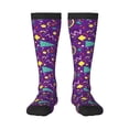 thumbnail image 1 of Pofeuu Retro 80s Style Print Stockings, Adult Running Hiking Socks for Youth and Adult, 1 of 6