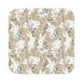 thumbnail image 1 of Pofeuu Retro Bunny Flower Print Leather Coasters Set of 6, Round Cups Mugs Mat Pad for Home Kitchen Heat Resistant Drink Coasters,Square, 1 of 7
