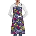 thumbnail image 1 of Pofeuu Retro Cassette Music Print Aprons with Pockets, Cute Aprons for Kitchen, Cooking, Server, Barber, Chef Apron, 1 of 7
