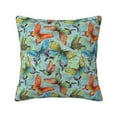 thumbnail image 1 of Pofeuu Retro Flying Butterflies Print Double-sided plush pillowcase Square Throw Pillow Covers Pillows Cover for Living Room Bedroom Sofa Couch Cushion Cover（No pillow core）-20"x20", 1 of 7